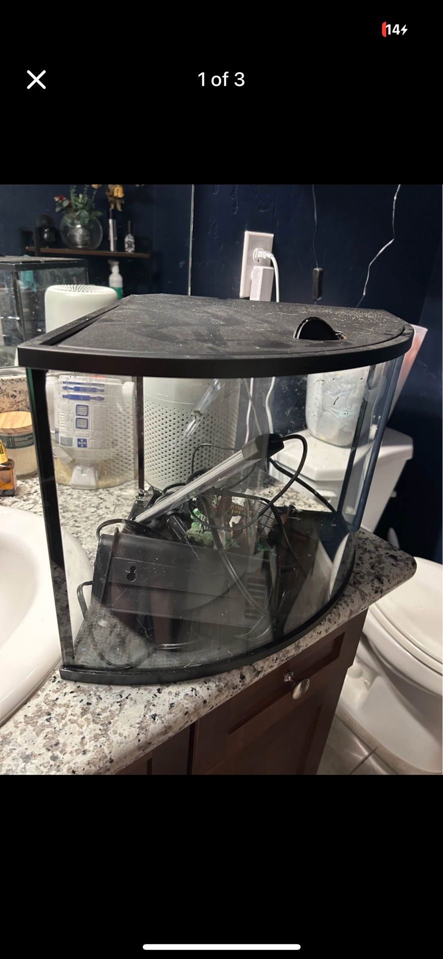 6 Gal Fish Tank With Accessories