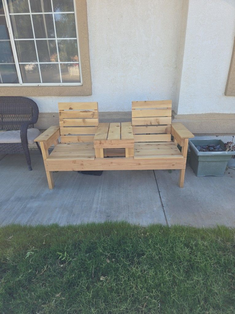 Side By Side Bench Hand Crafted