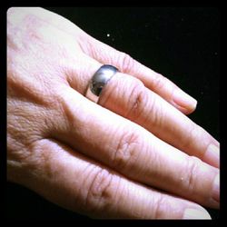 Stainless steel ladies wedding band size 7