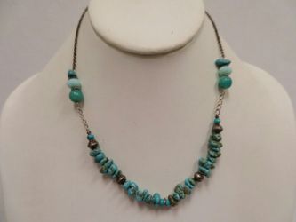 925 Sterling Silver Turquoise Quartz Necklace
