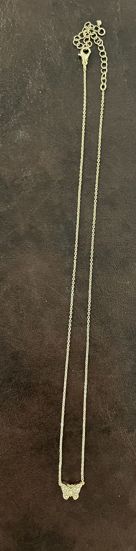 Sterling Silver Gold Plated Butterfly necklace & ring