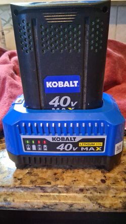 Cobalt charger with battery 40 volt 2.5 ah lithium ion max