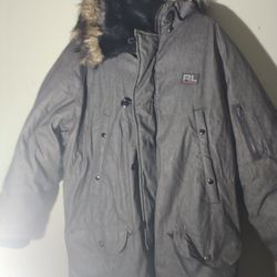 Ralph Lauren Men Winter Faux Fur Coat XXL