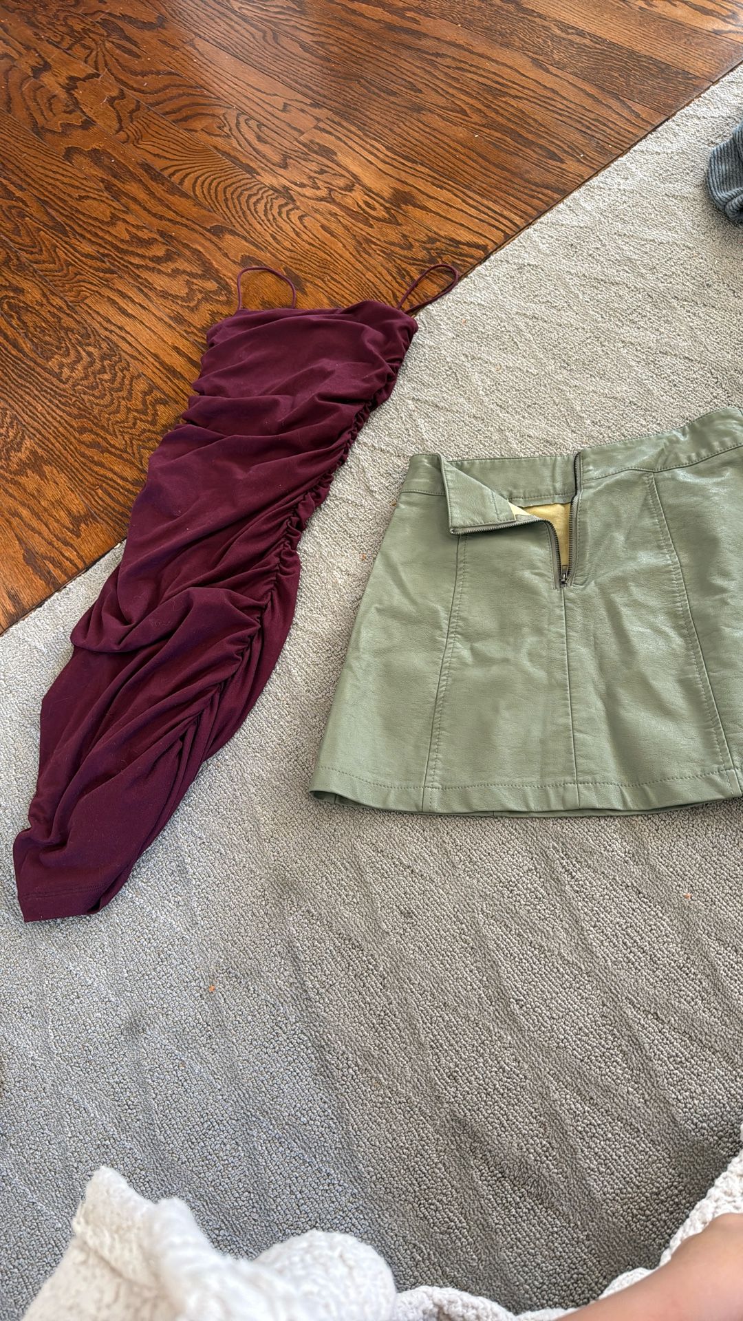 dress and skirt