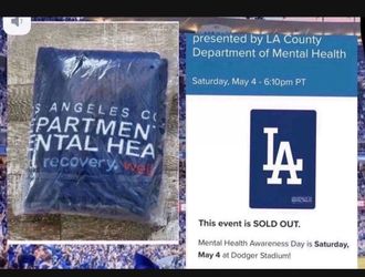 LA Dodgers Mental Heath Awareness Blanket  A 60x39 inch  5/4 New in Bag Stadium sga ohtani