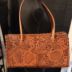 Hand Tooled Womens Tote Bag