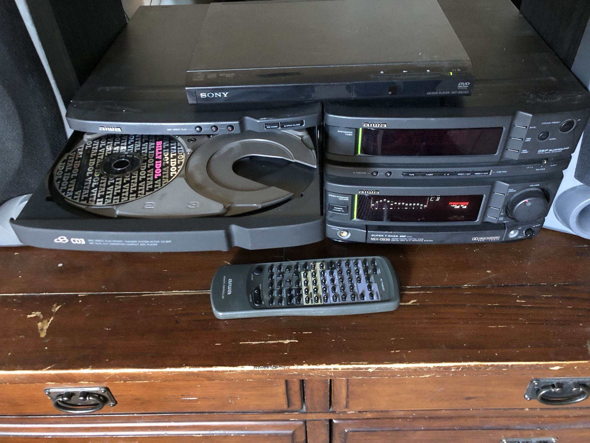 Aiwa NSXD939 Dolby ProLogic Surround Sound DSP sound mode Stereo w