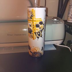 Faith  Cup Faith Cup With Straw &flowers   Water Proof