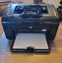 Hp Laserjet P1102w printer Black with power cord, USB cable & Used Cartridge