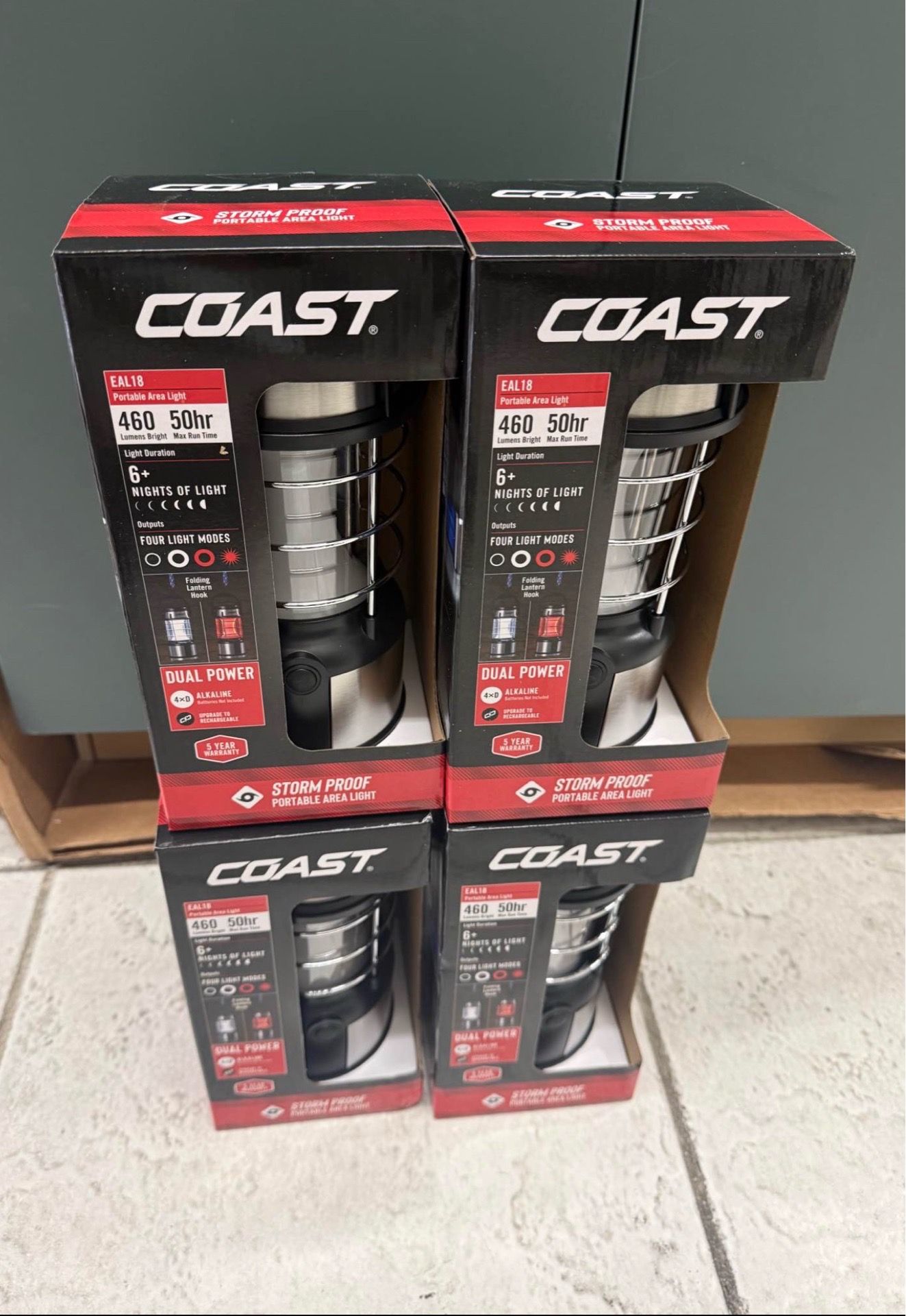 COAST — 4 LanternS - EAL18 Portable 460 Lumens 50 Hour Max Run Time
