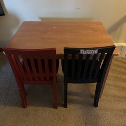 Children’s Pottery Barn Table with 2 Chairs