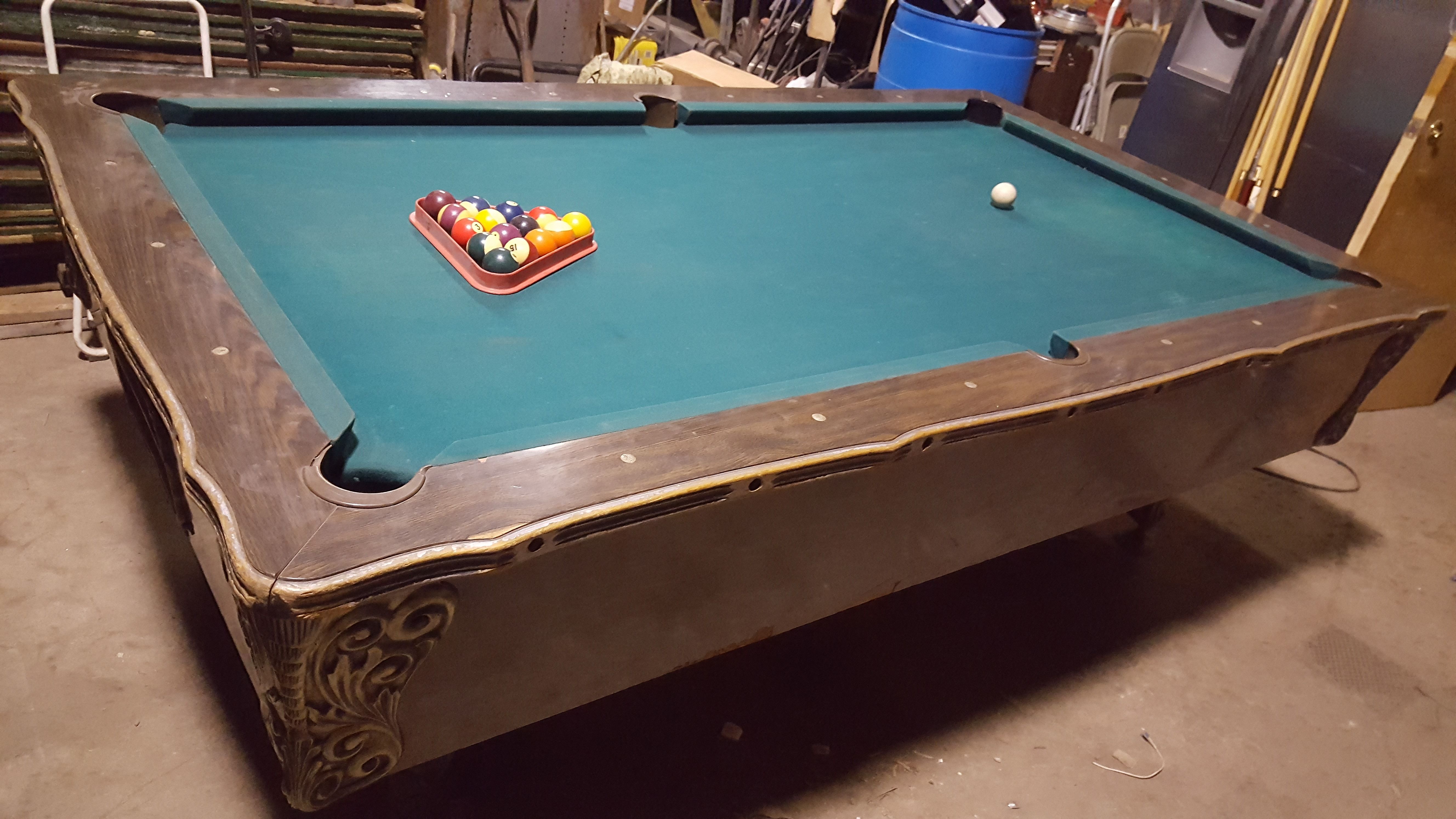IRVING KAYE ANTIQUE APOLLO POOL TABLE