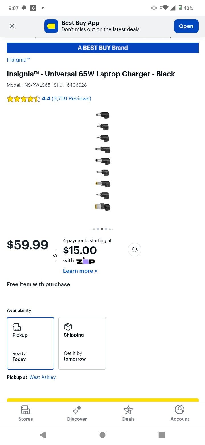 Insignia Universal Charger 