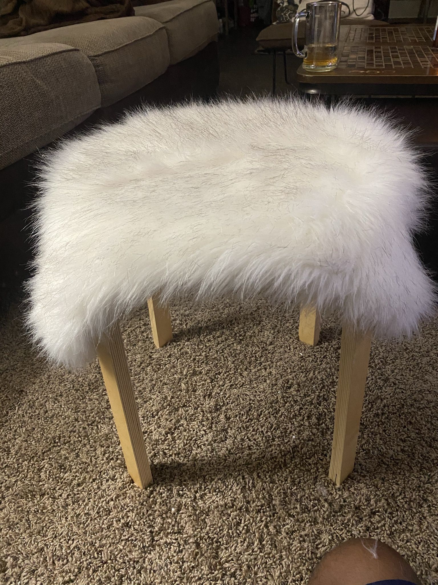 Feaux Fur Stool