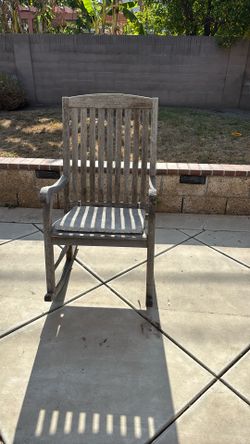 Teak Wood Rocking Patio Chair