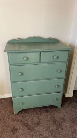 Antique dresser, green
