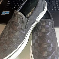 Checkered Vans slip ons womens 7.5