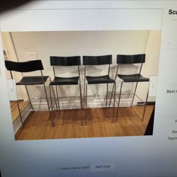 Set Of 4 Modern Barstools