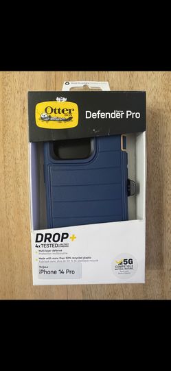 OtterBox Defender Pro Series Screenless Edition Case and Holster for iPhone 14 Pro (Blue Suede Shoes)