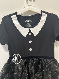 Halloween Girls' Wednesday Addams Tulle Character Dress