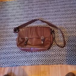 Genuine Leather Messenger Bag - FOSSIL