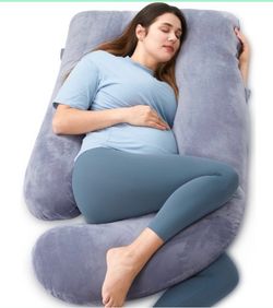 Momcozy Pregnancy Pillows For Sleeping, U Shaped Full Body Maternity Pillow With Removable Cover - Support For Back, Legs, Belly, HIPS For Pregnant Wo
