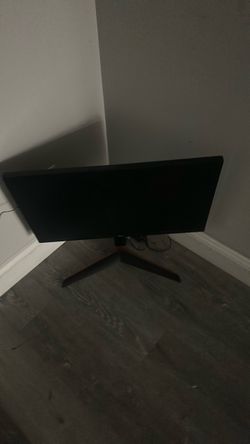 Gaming Monitor with Red Accent Stand