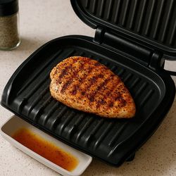 NEW (George Foreman) Champ Grill Healthy Cooking Nonstick Patented Slope