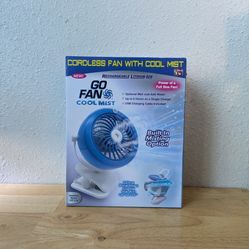 As Seem On TV. Cordless Fan with Cool Mist