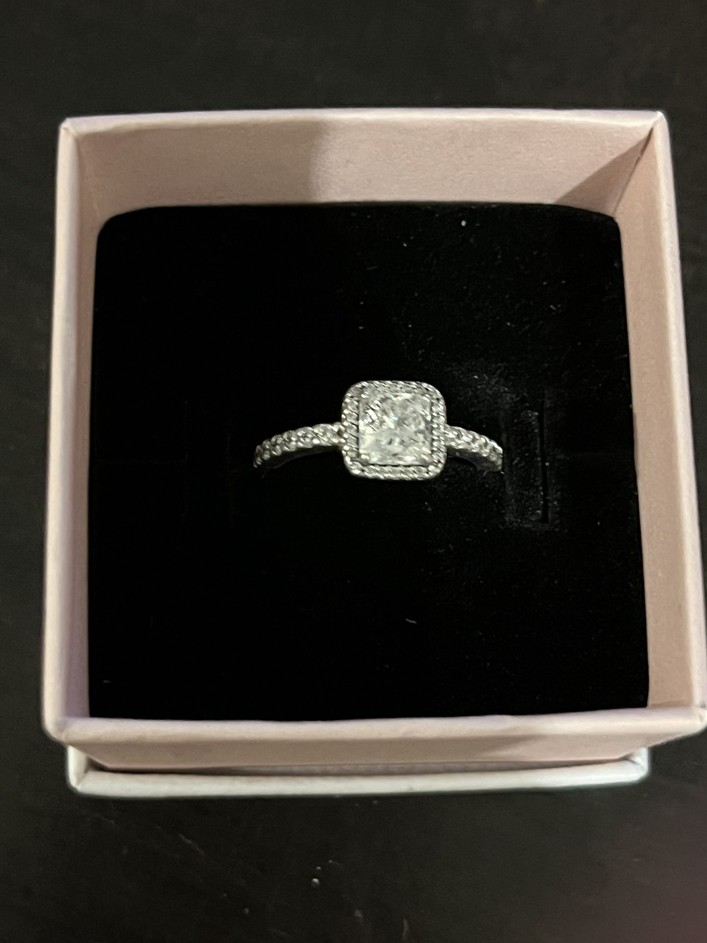 Square Halo CZ ring