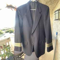 Halloween Costume Airline Pilot Jacket Coat Captain 1st Officer Suit