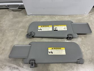2014 2015 Kia Sorento Sun Visors Pair Gray Cloth OEM
