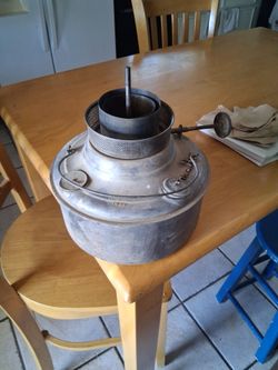 Antique Galv.Metal Torch 1940's