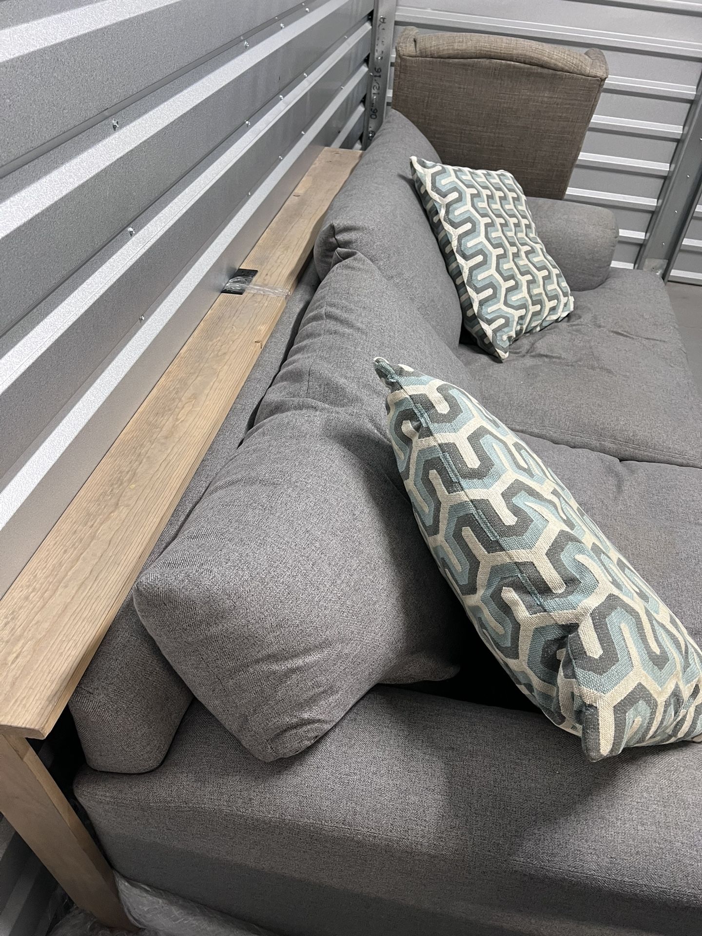 Free Grey Comfy Sofa & Oversized Chair