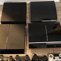 PS4 & PS3 Console Lot W/ Games 