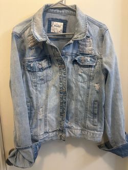 Mudd light washed distressed denim jacket