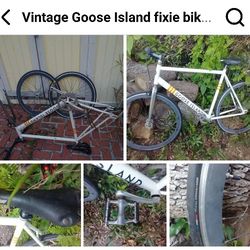 Vintage Goose Island Fixie Bike 22"