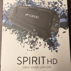 Cardo Systems Spirit HD Motorcycle Bluetooth Communication Headset, 2-Way Bluetooth, Thin 40mm Speakers, Waterproof, Universal Connectivity - Single P