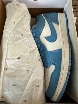 Air Jordan 1 Low Blue White Sneakers