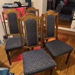 Wooden Upholstered Dining Chairs