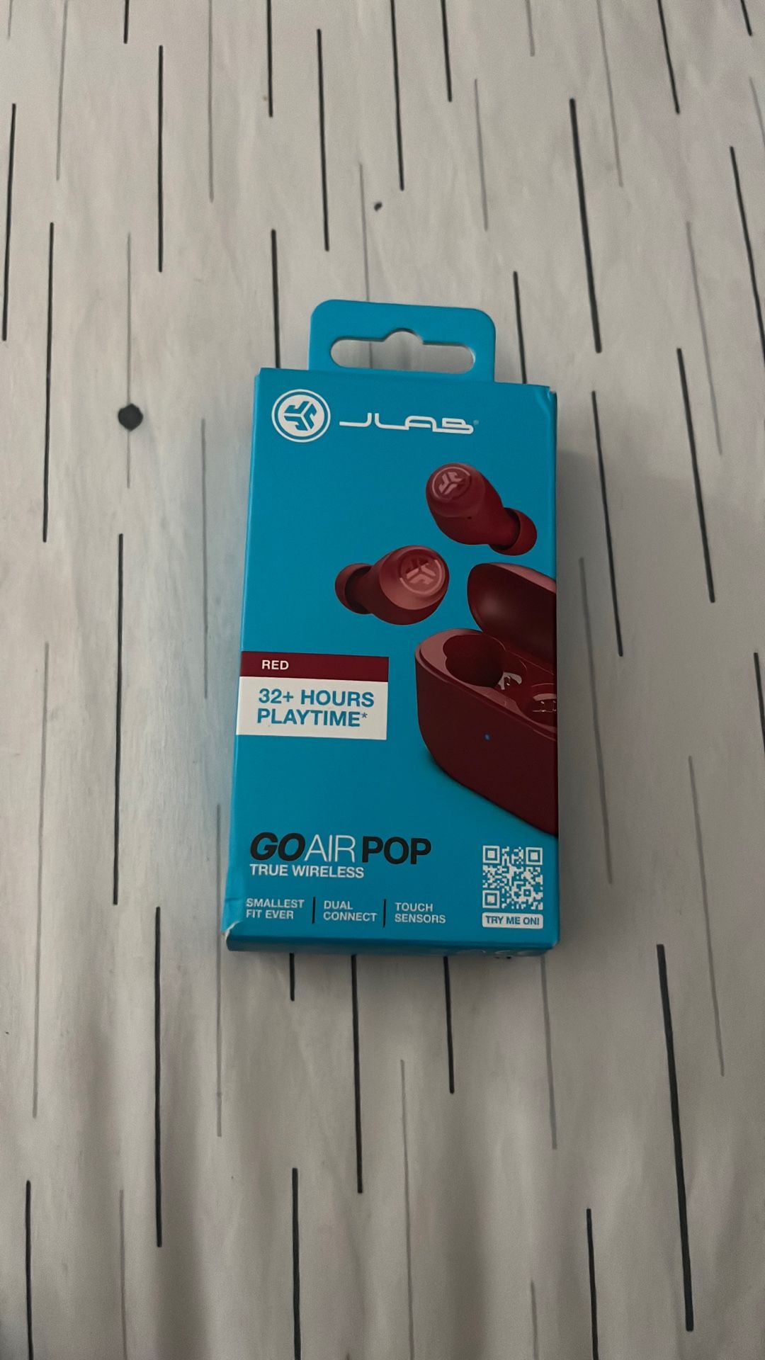 JLab Go Air Pop True Wireless Red Earbuds