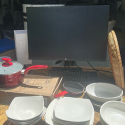 Computer Monitor And Keyboard 