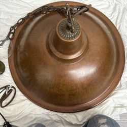 Vintage Copper Pendant Light Fixture