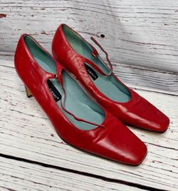 Etienne Aigner Red Leather Shoes