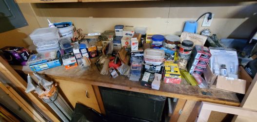 Massive Stockpile Of Nails, Screws, Dowels, Biscuits, Bolts, Etc.