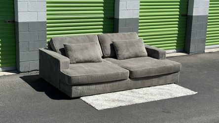95β Custom Made Sofa β’ Oversized Corduroy Couch β EXTRA Deep