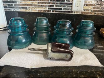 vintage Hemingray-42 pin-type glass insulators