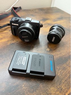 Canon EOS M Mirrorless Camera + 2 Lenses & Dual Charger