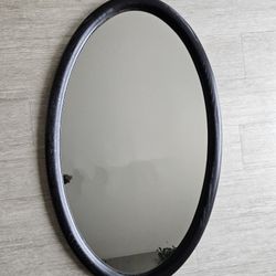 Large, Vintage Black Oak Mirror! CB2/ West El/ Mcm / Mid Century / Oversize/ Home Decor