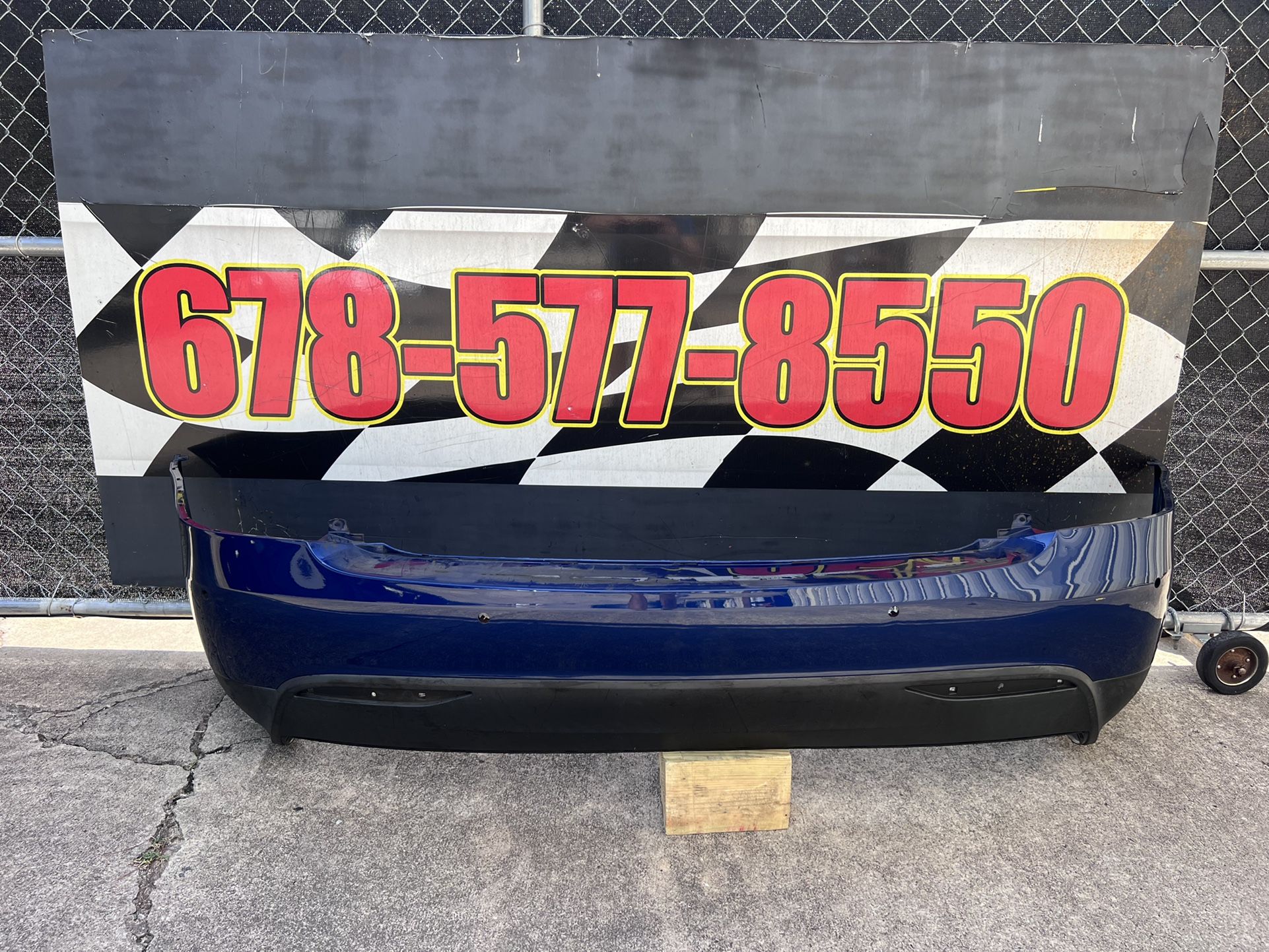 Tesla Model X Bumper Cover Rear Valance Oem 2016-2021 Factory Blue